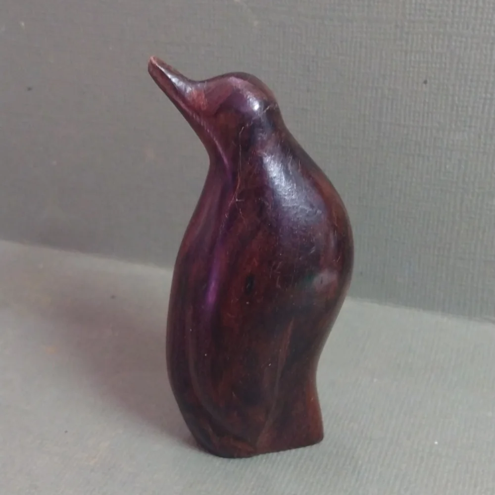 Wood penguin figurine